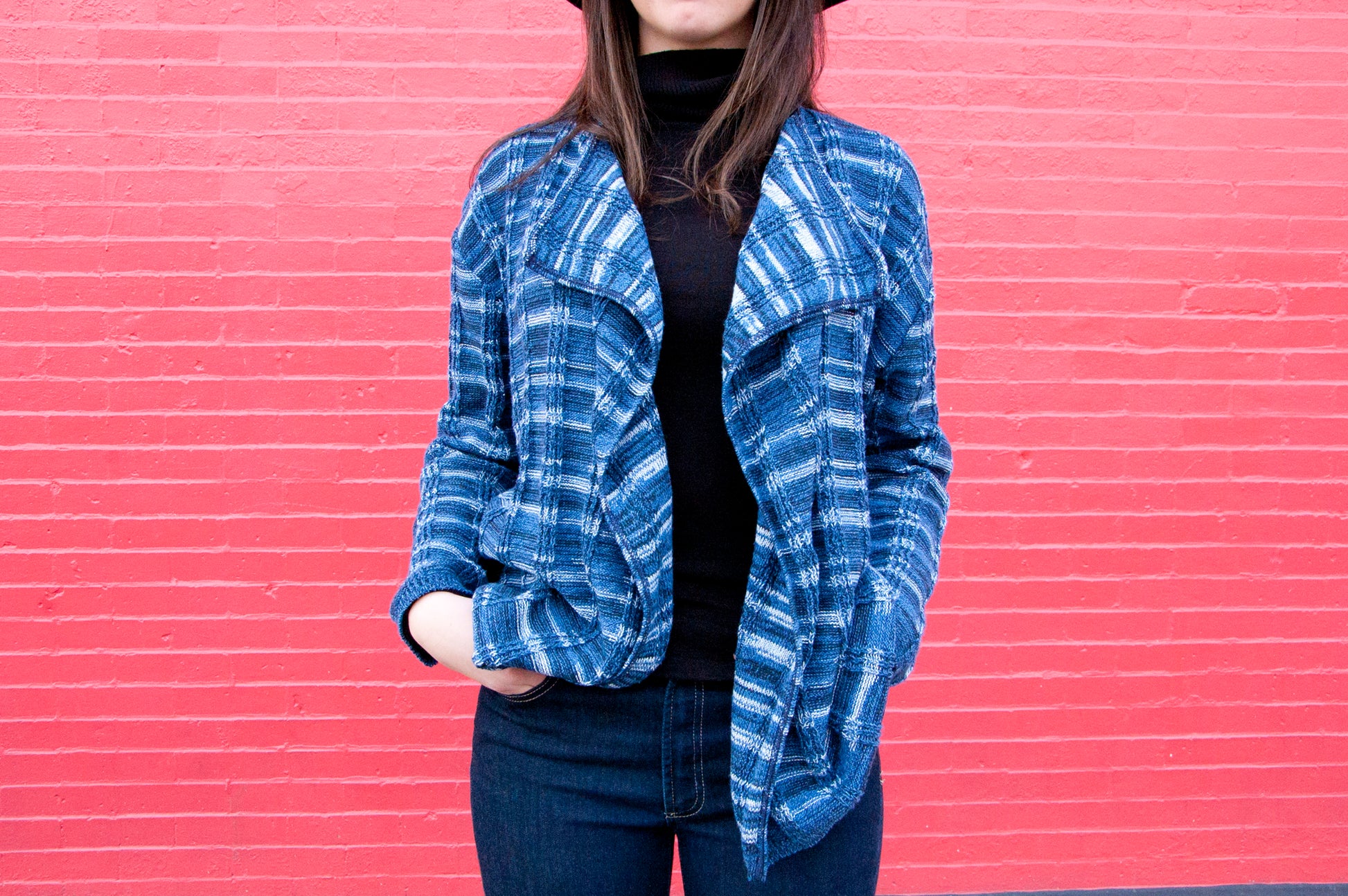 Striped Draped Cardigan (Originally $74.95)