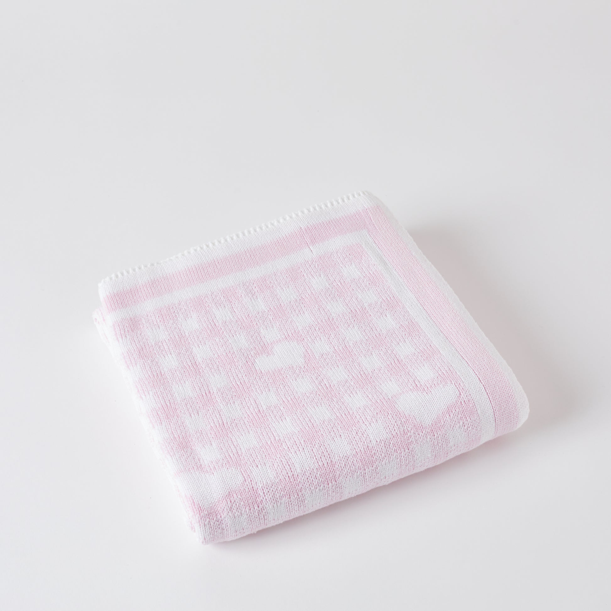 Gingham and Hearts Reversible Baby Blanket image 2