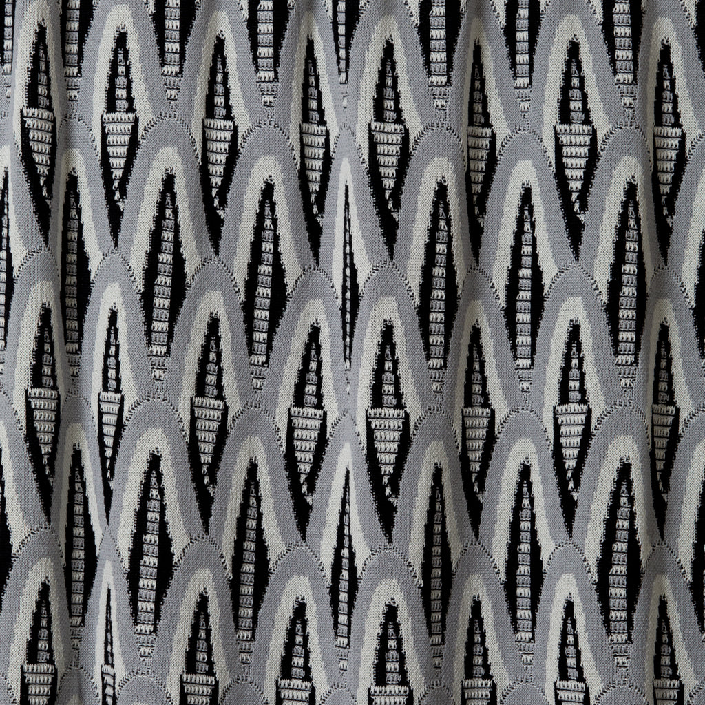 Deco Skyscraper Cotton Throw Blanket Black/Grey combo image 3
