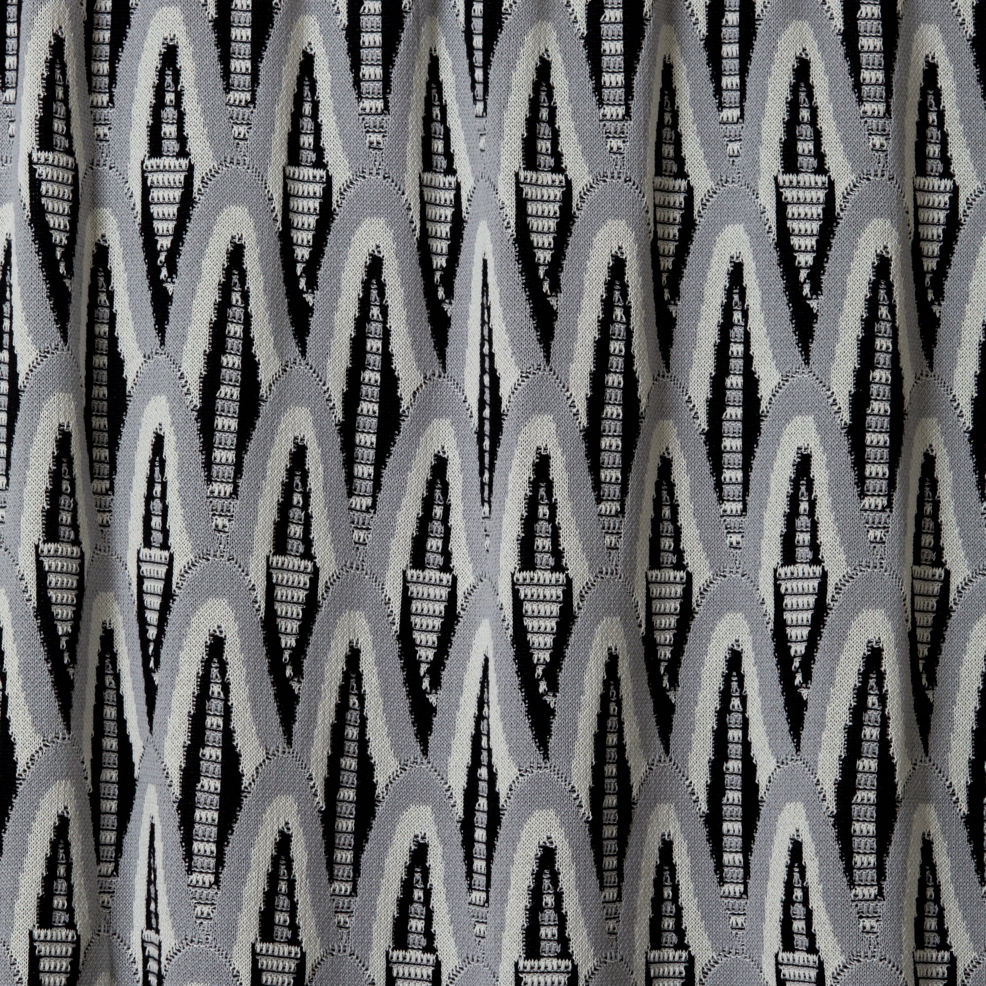 Deco Skyscraper Cotton Throw Blanket Black/Grey combo image 3