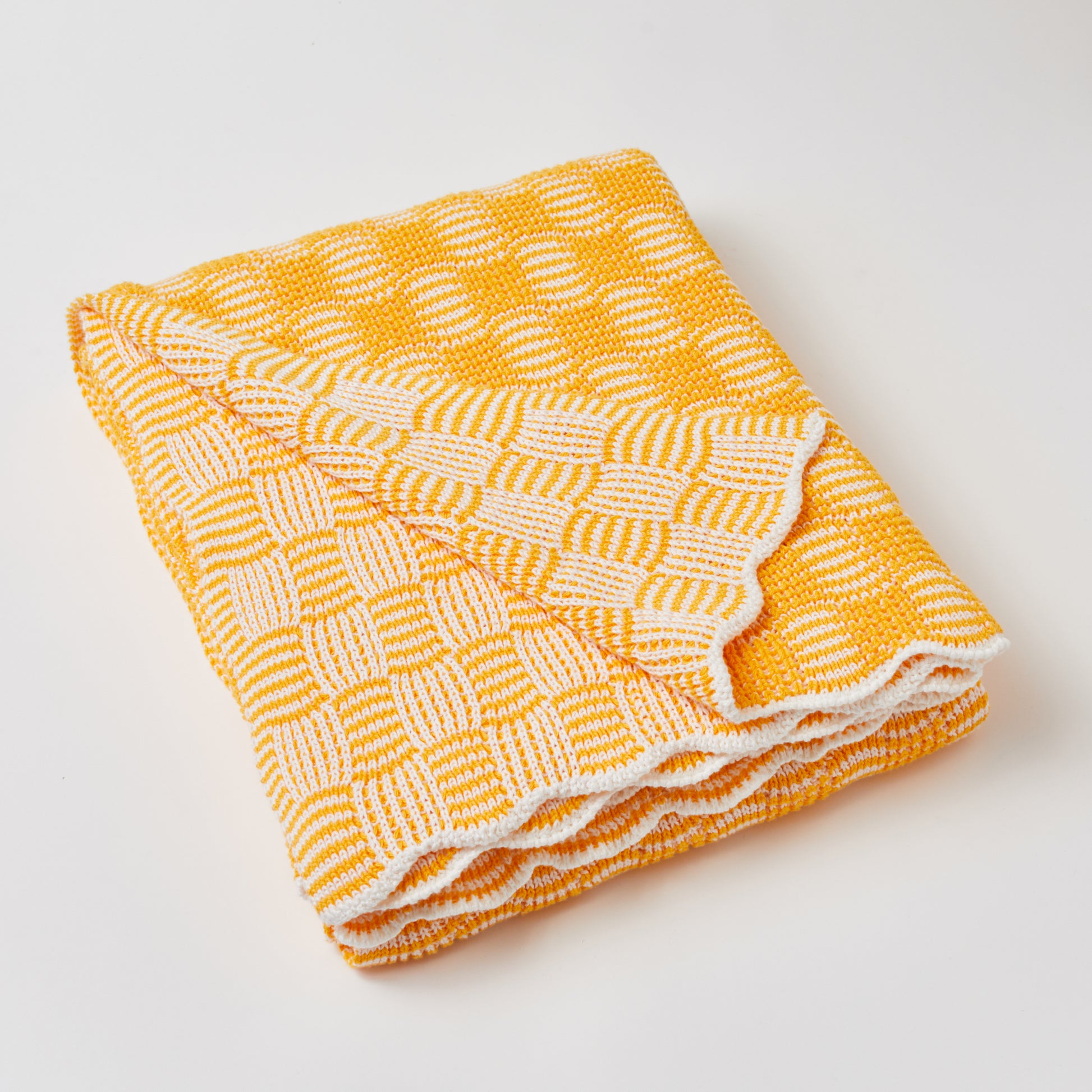 Classic Pop Cotton Throw Blanket Yellow Combo image 1