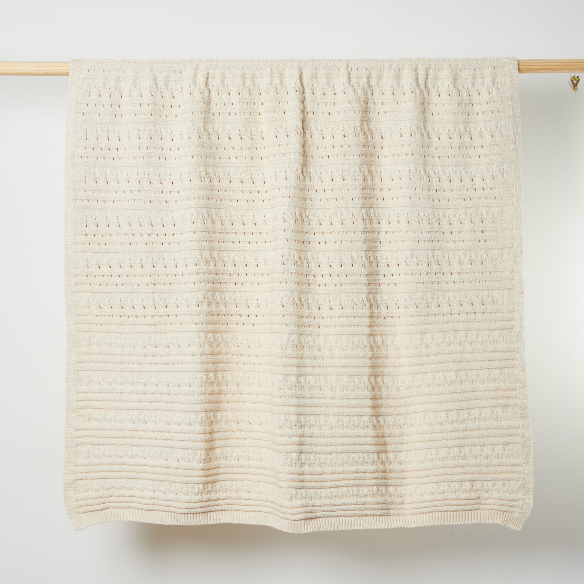 Cable and Pointelle 5gg Throw Blanket