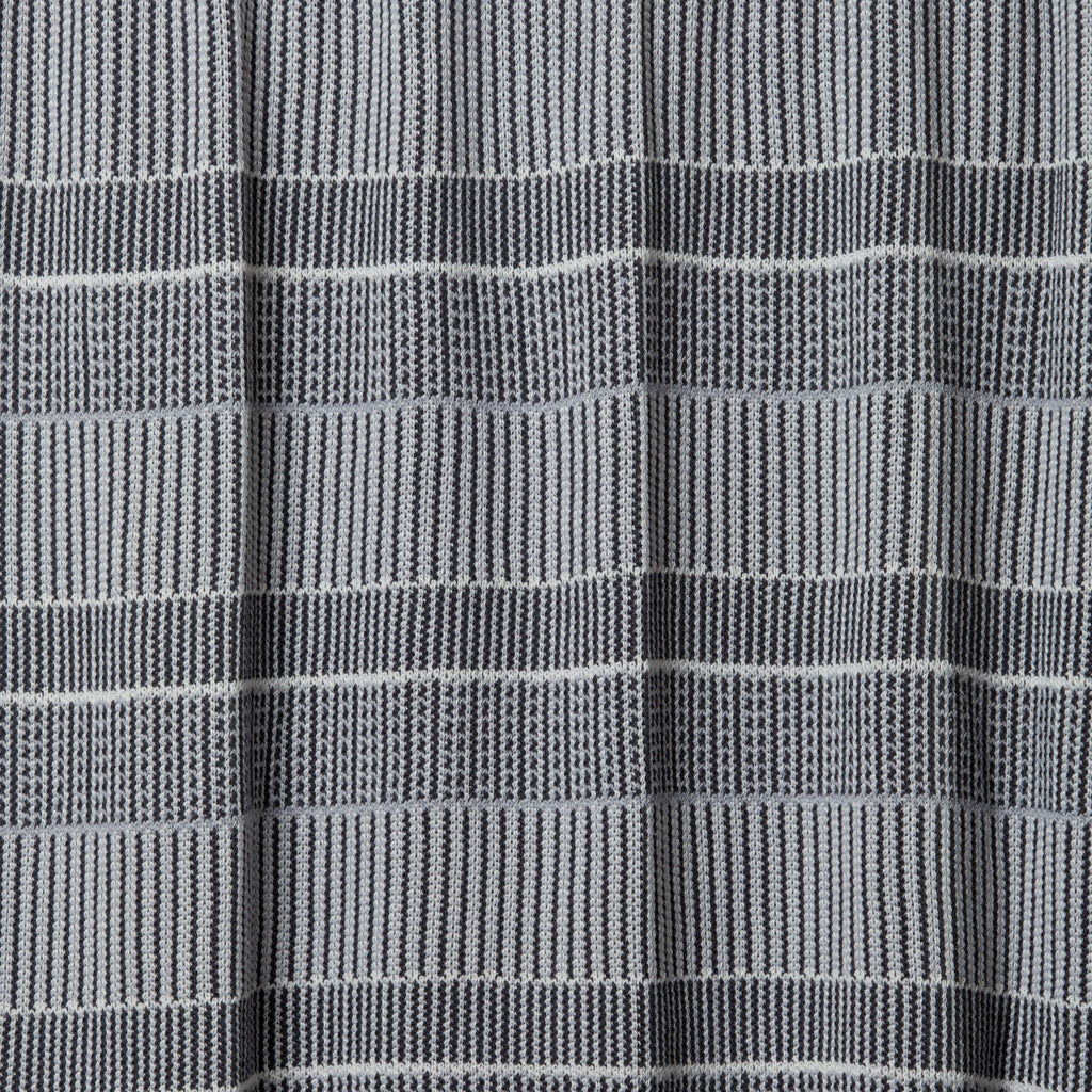Dark Grey Combo Lofty Stripe Cotton Throw Blanket