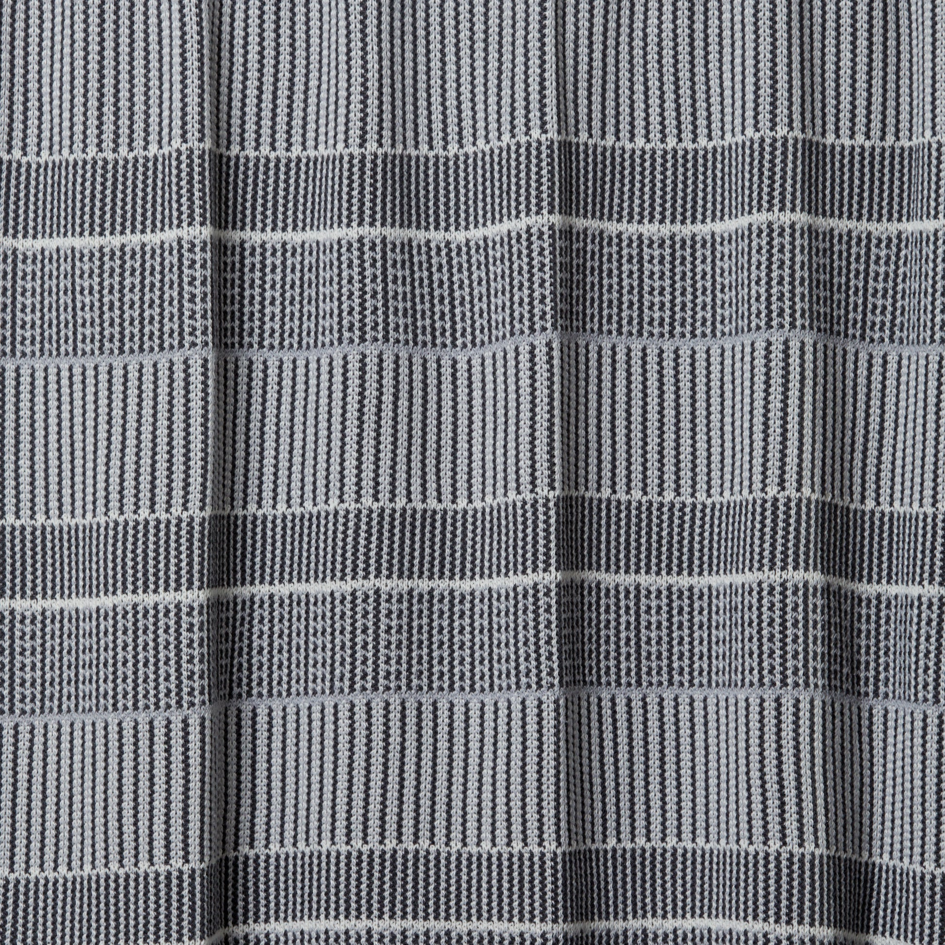 Dark Grey Combo Lofty Stripe Cotton Throw Blanket