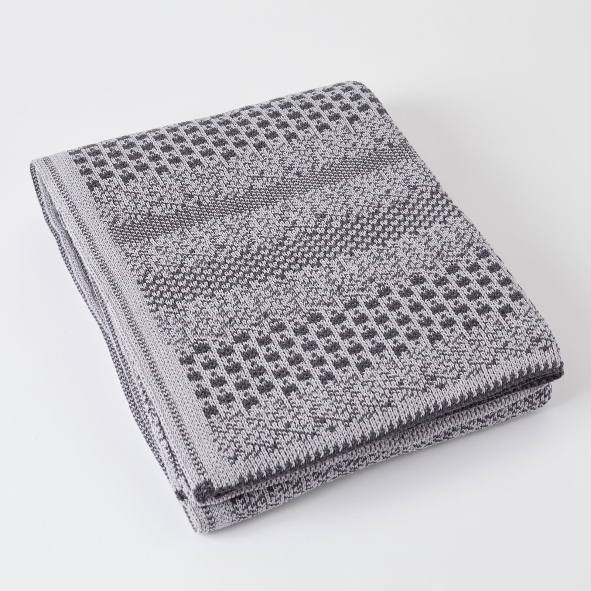 Lt Grey/Dk Grey Pixels Throw Blanket