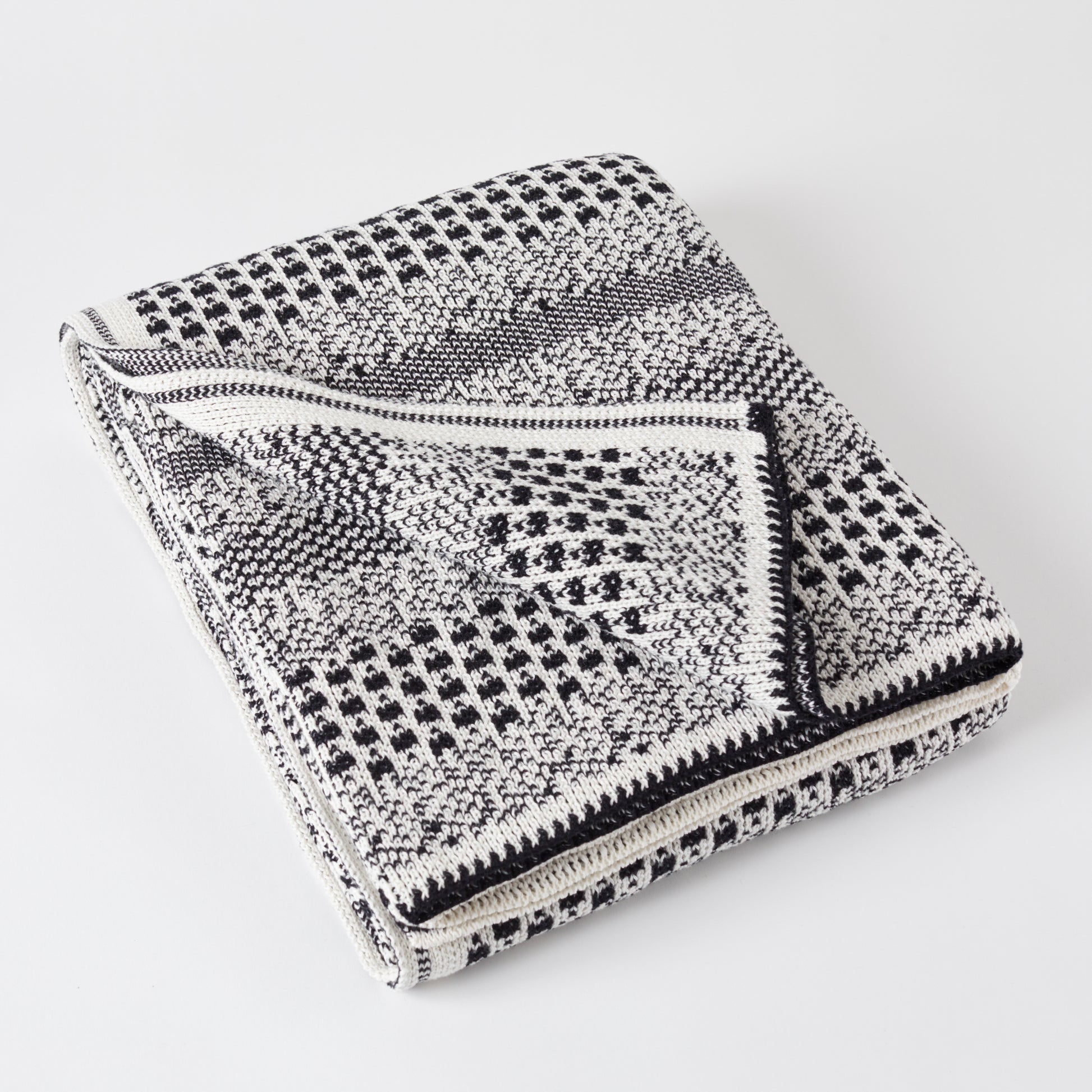 Black/White Pixels Throw Blanket