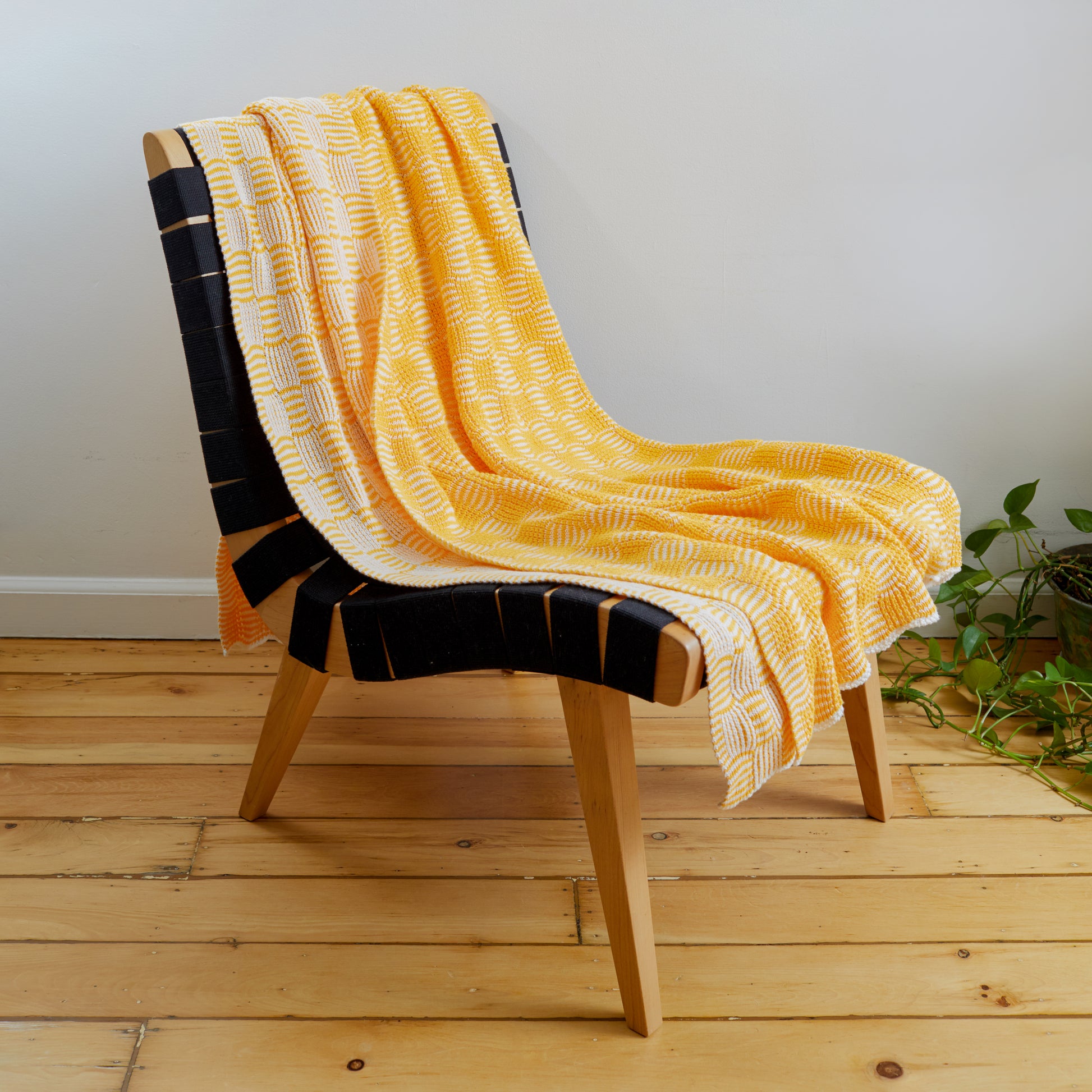 Classic Pop Cotton Throw Blanket Yellow Combo image 5