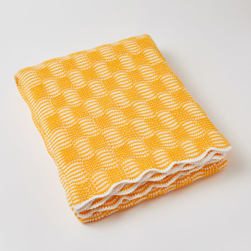 Classic Pop Cotton Throw Blanket Yellow Combo image 0