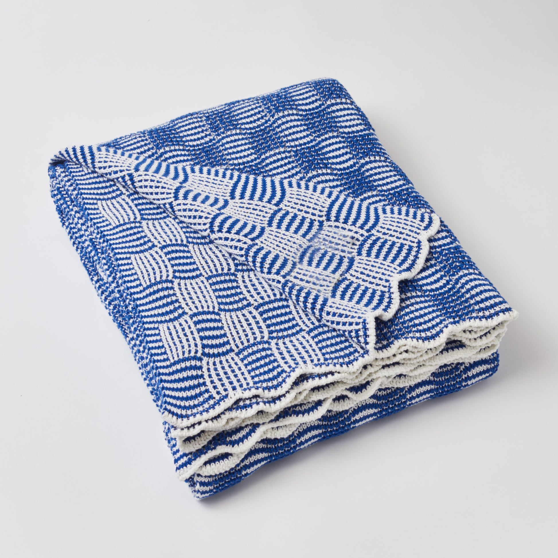 Royal Blue Classic Pop Cotton Throw Blanket