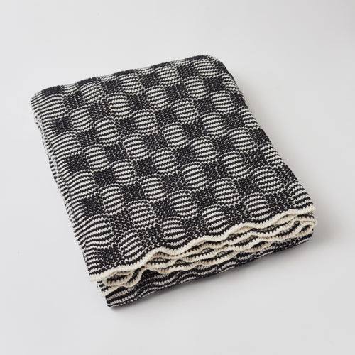 Black Classic Pop Cotton Throw Blanket