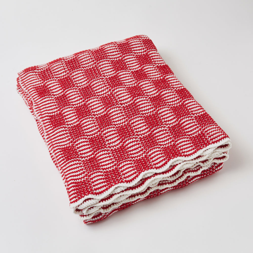 Red Blue Classic Pop Cotton Throw Blanket