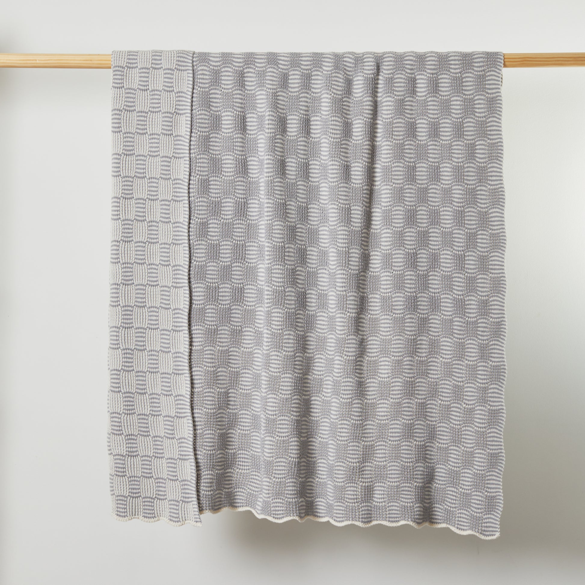 Grey Classic Pop Cotton Throw Blanket