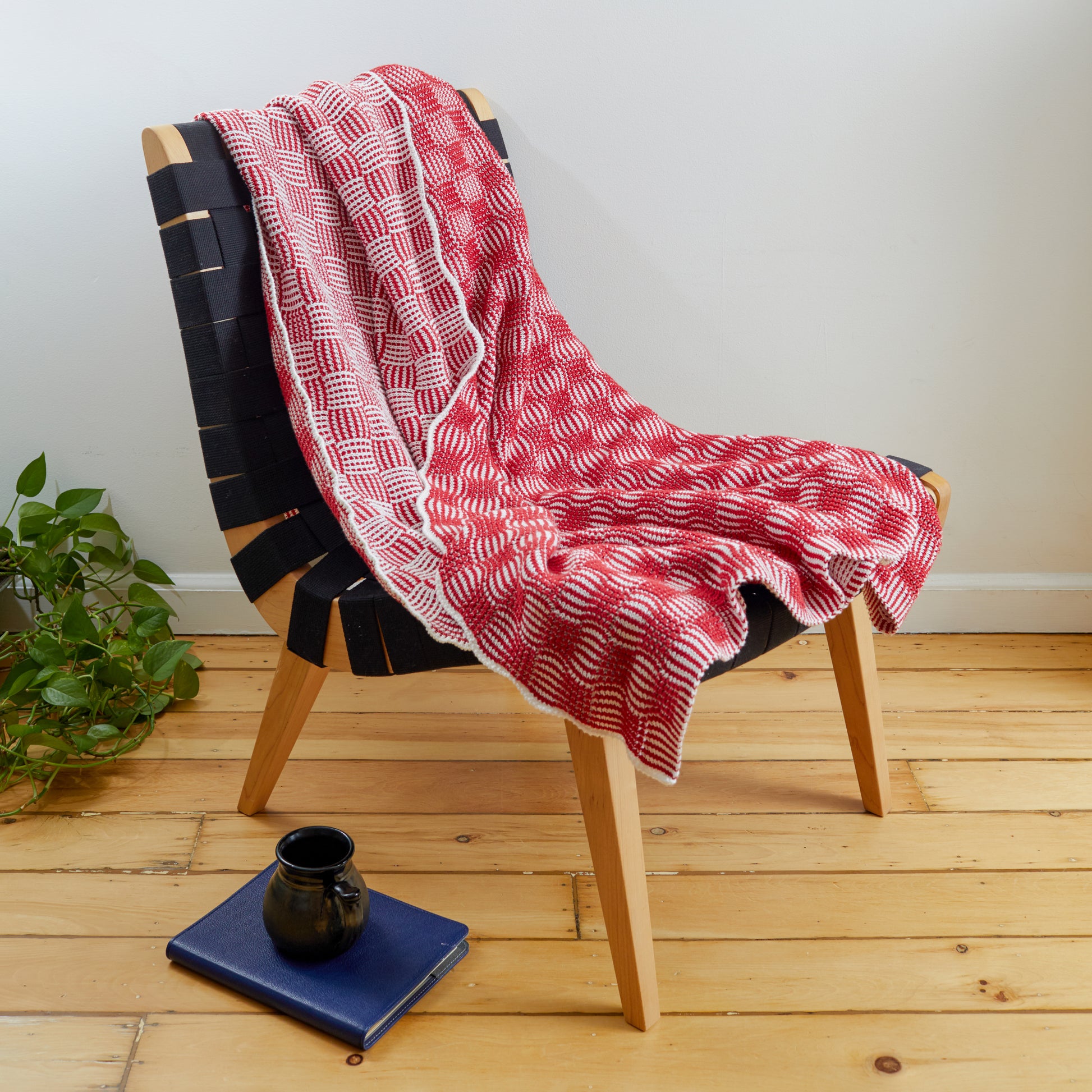 Red Blue Classic Pop Cotton Throw Blanket