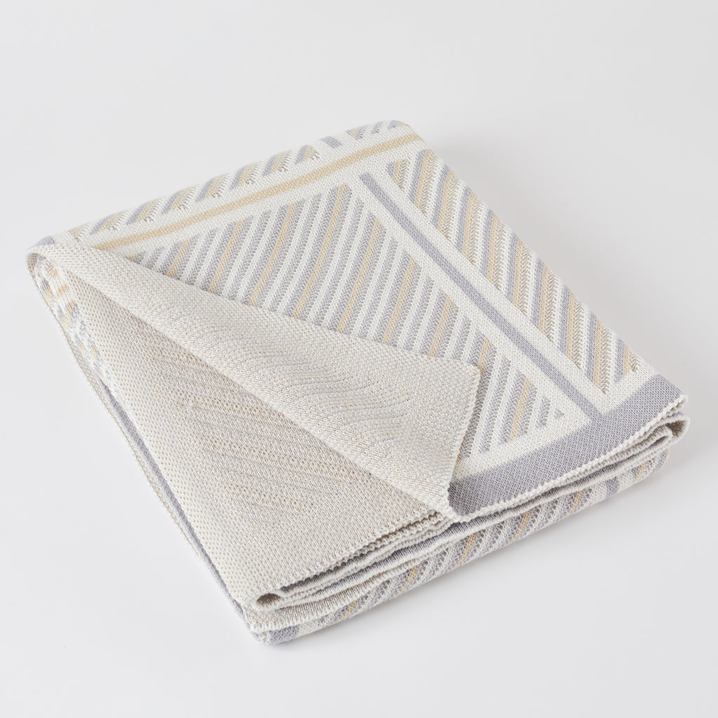 Light Grey Combo Classic Crossings Cotton Throw