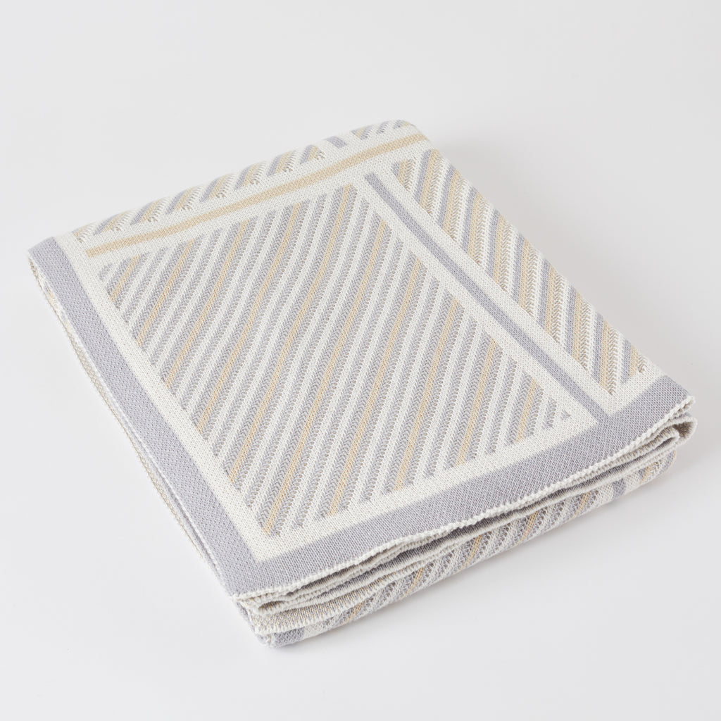 Light Grey Combo Classic Crossings Cotton Throw