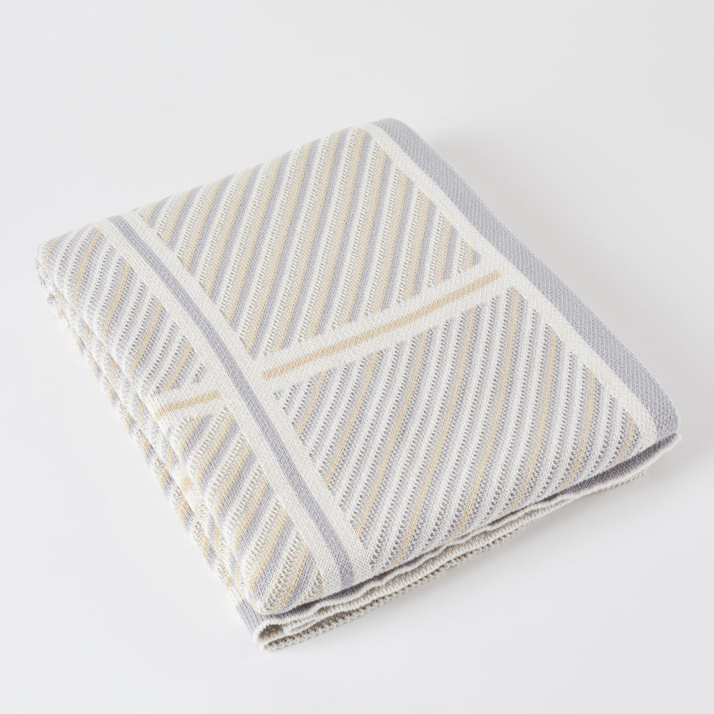 Light Grey Combo Classic Crossings Cotton Throw