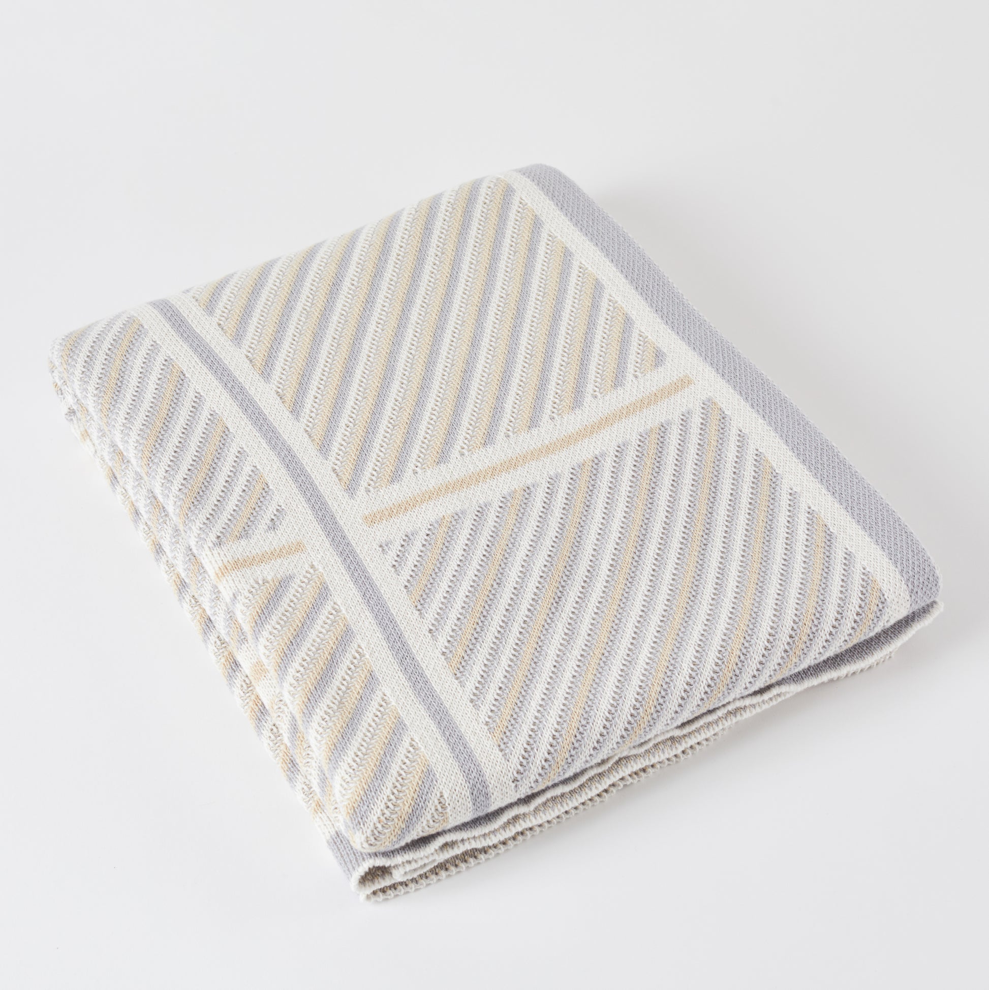 Light Grey Combo Classic Crossings Cotton Throw