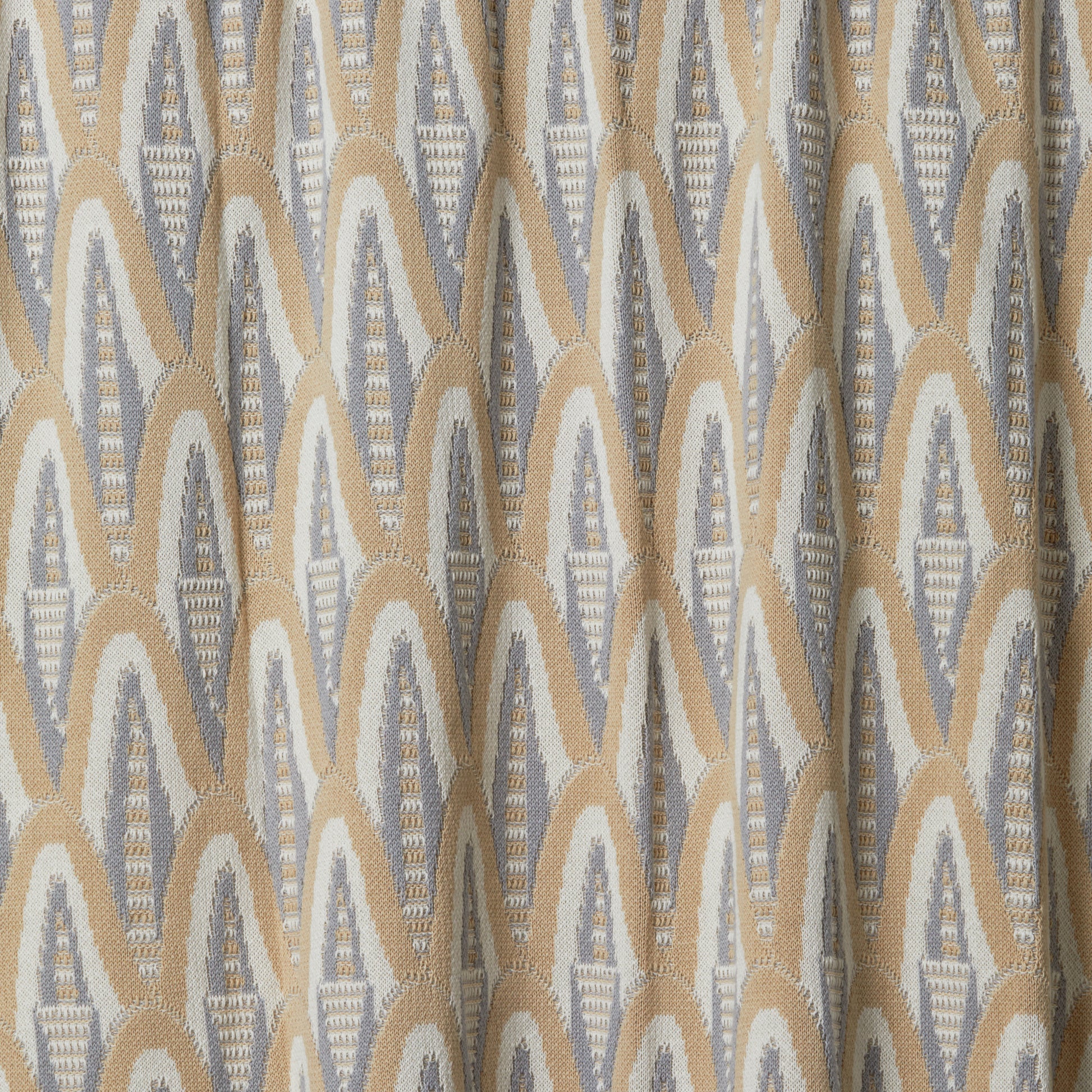 Grey/Tan Deco Skyscraper Cotton Throw Blanket