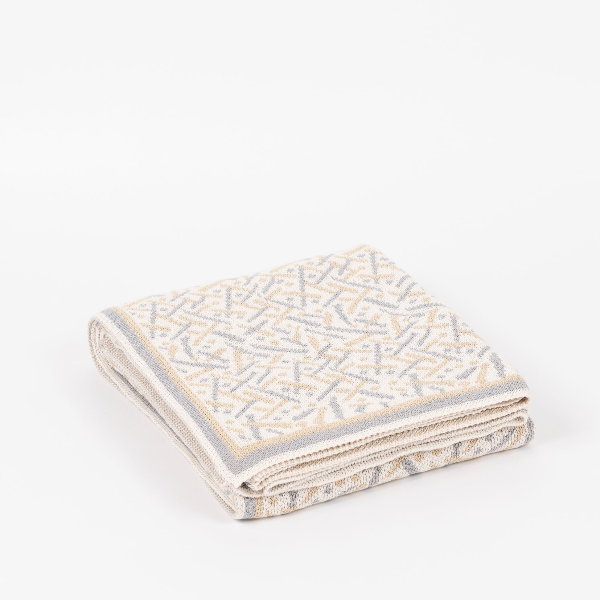Tan Combo Stardust Cotton Throw Blanket