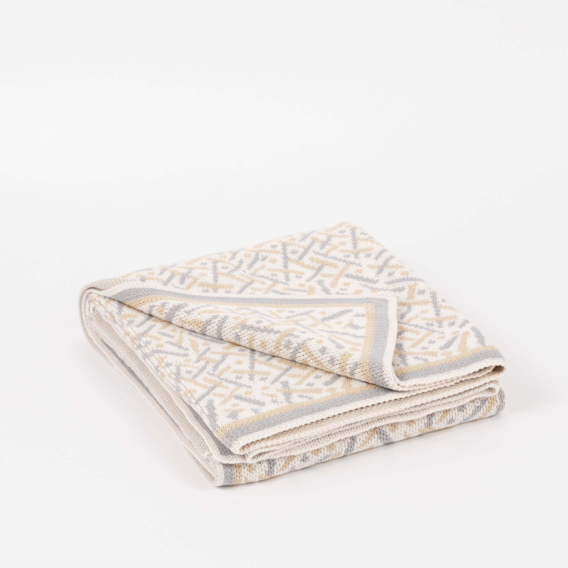 Tan Combo Stardust Cotton Throw Blanket