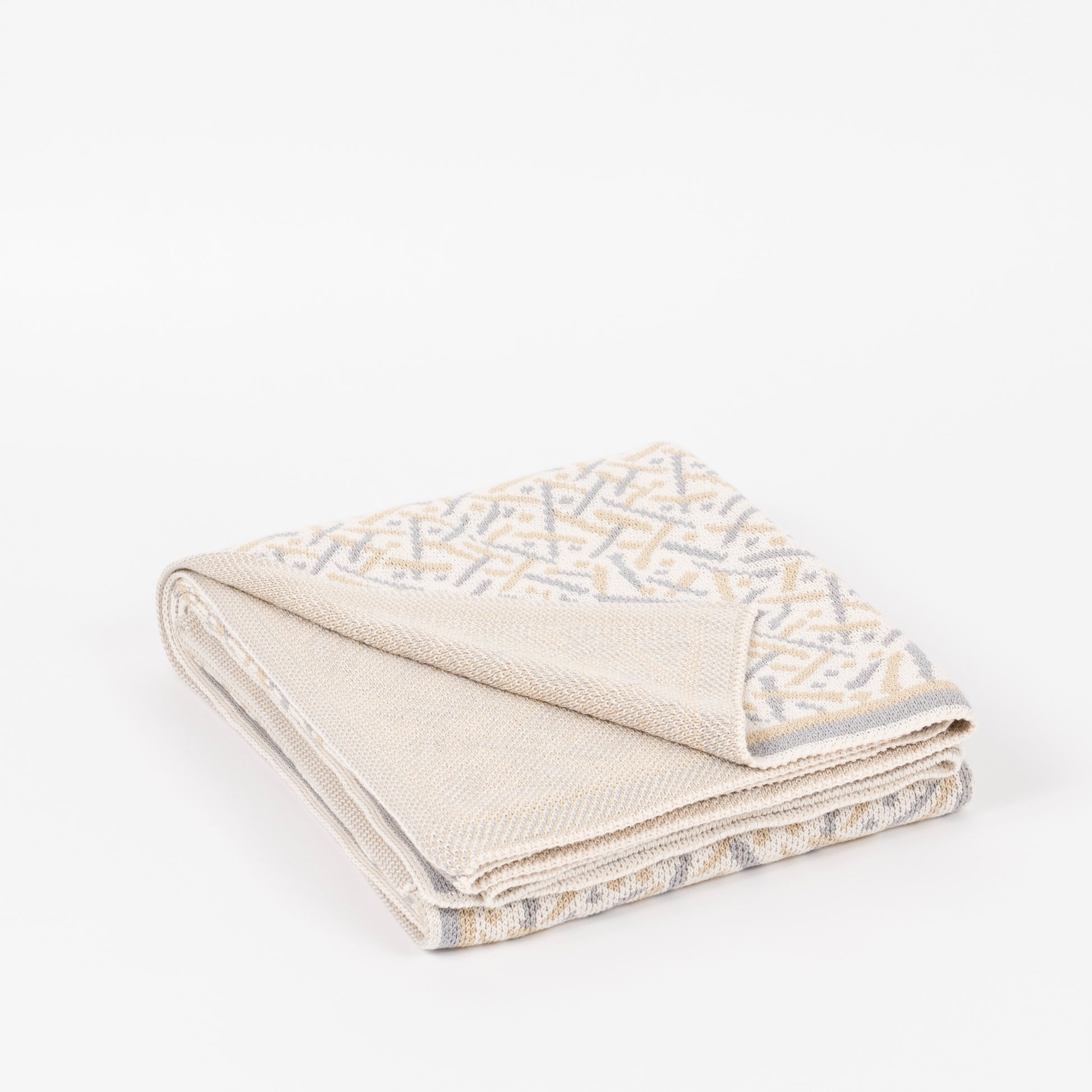 Tan Combo Stardust Cotton Throw Blanket