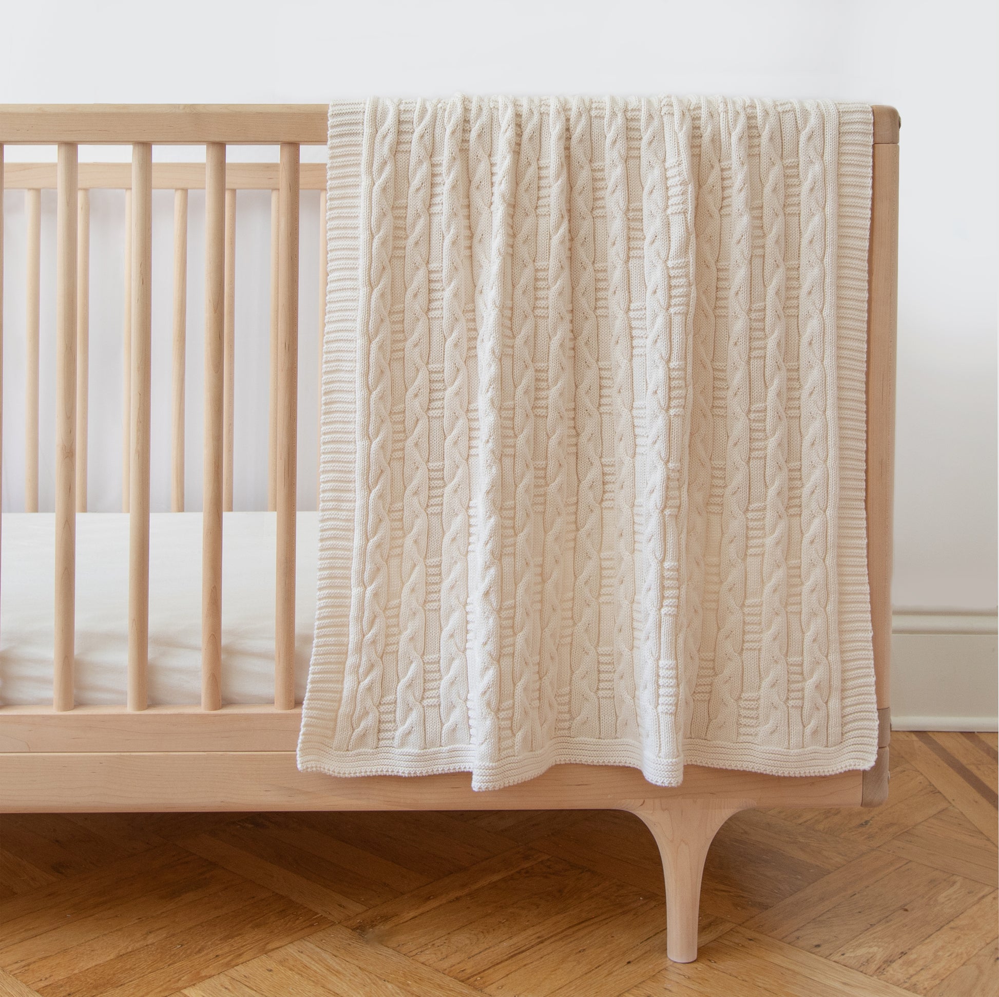 Natural Mini Braids Baby Blanket