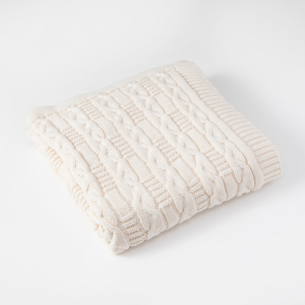 Natural Mini Braids Baby Blanket