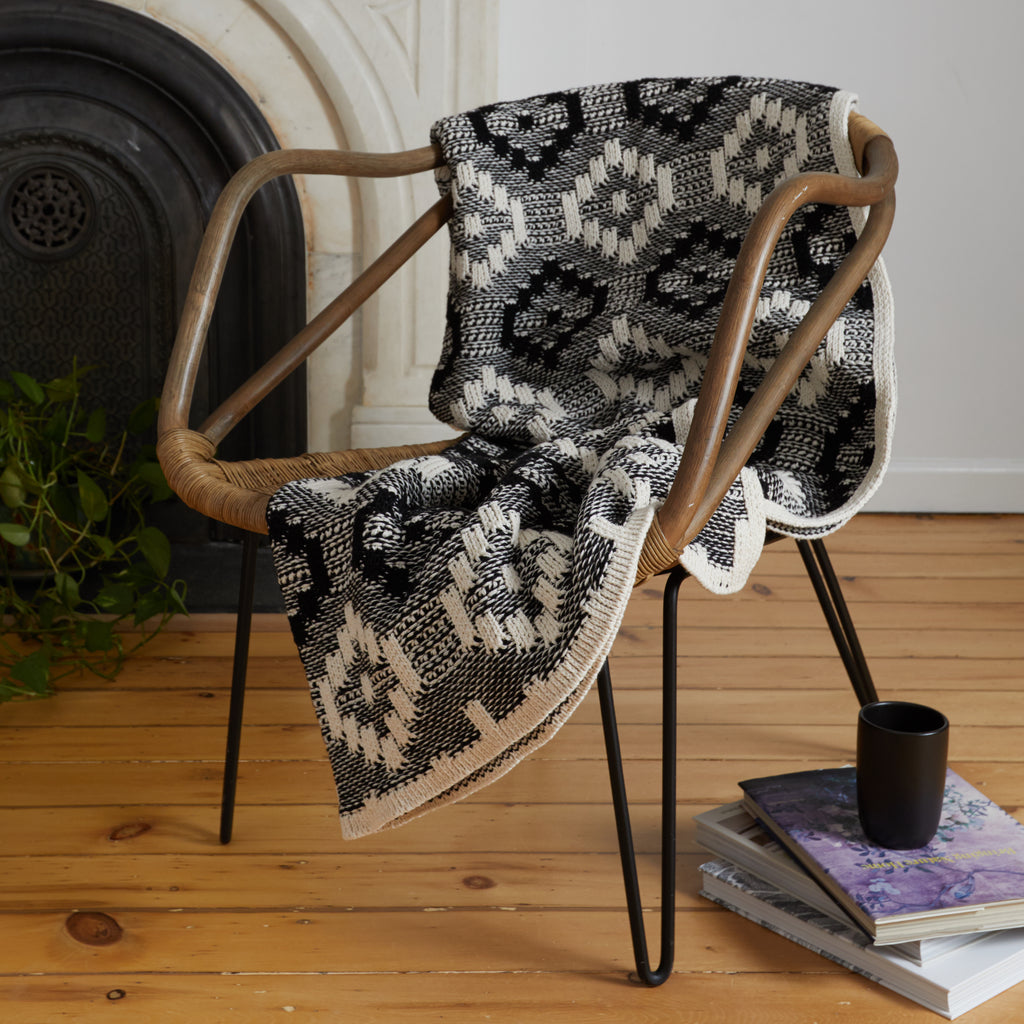 Mirrored Diamonds Throw Blanket