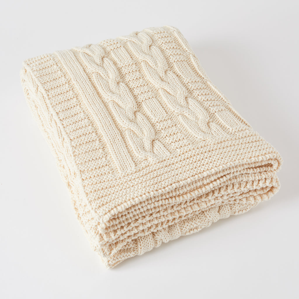Braided Chunky Cable Throw Blanket