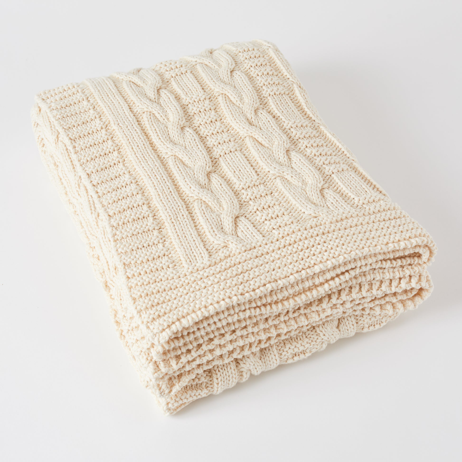Braided Chunky Cable Throw Blanket