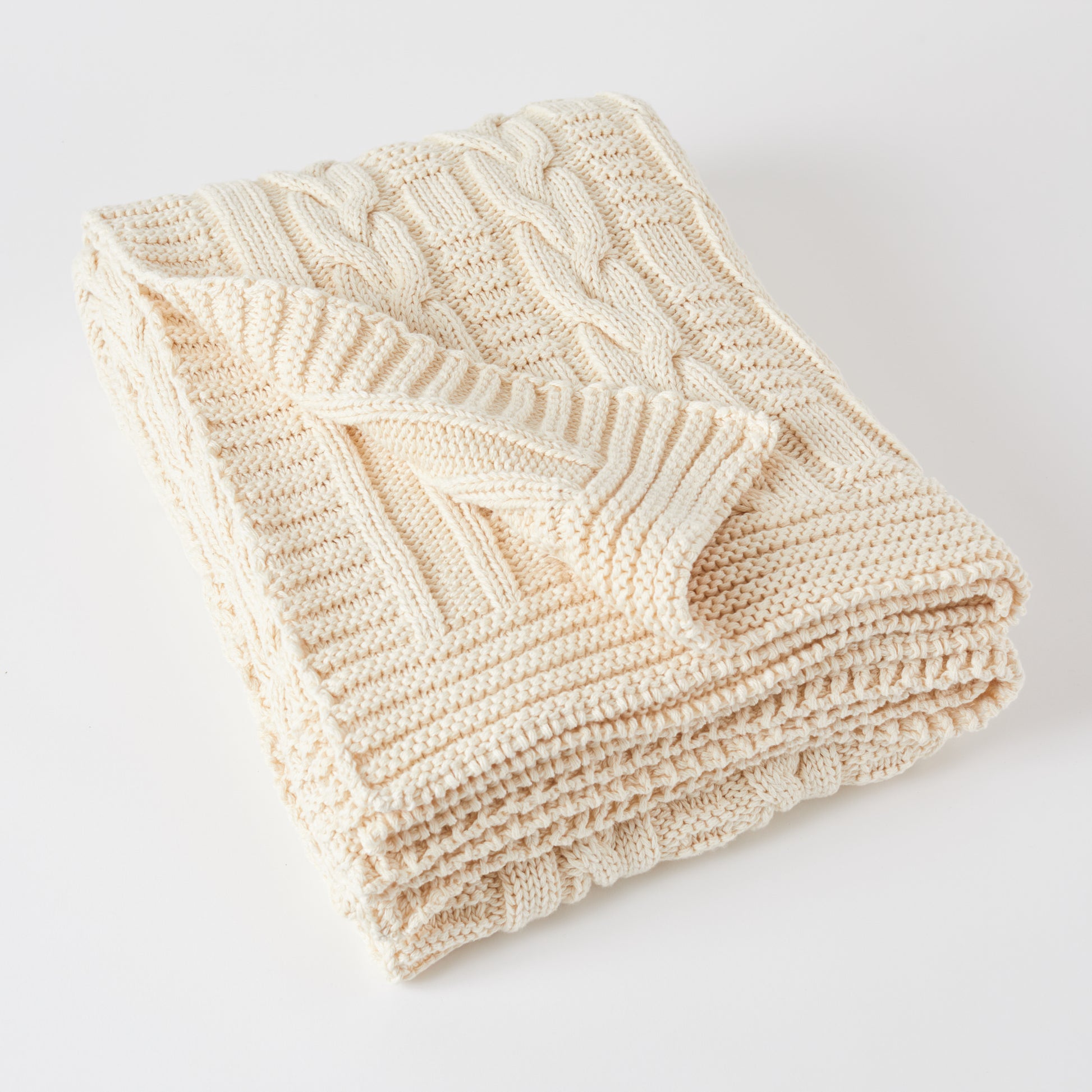 Braided Chunky Cable Throw Blanket