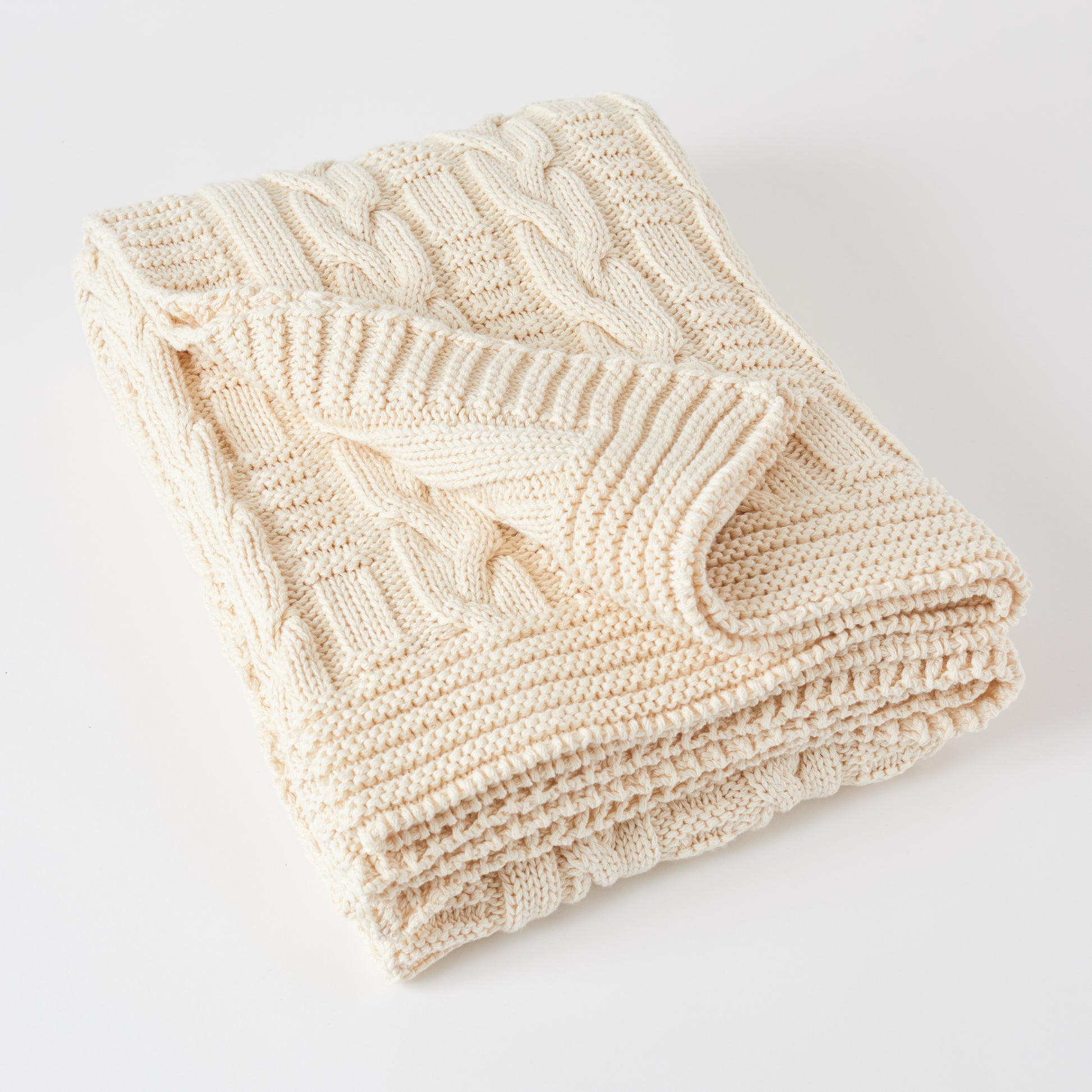 Braided Chunky Cable Throw Blanket