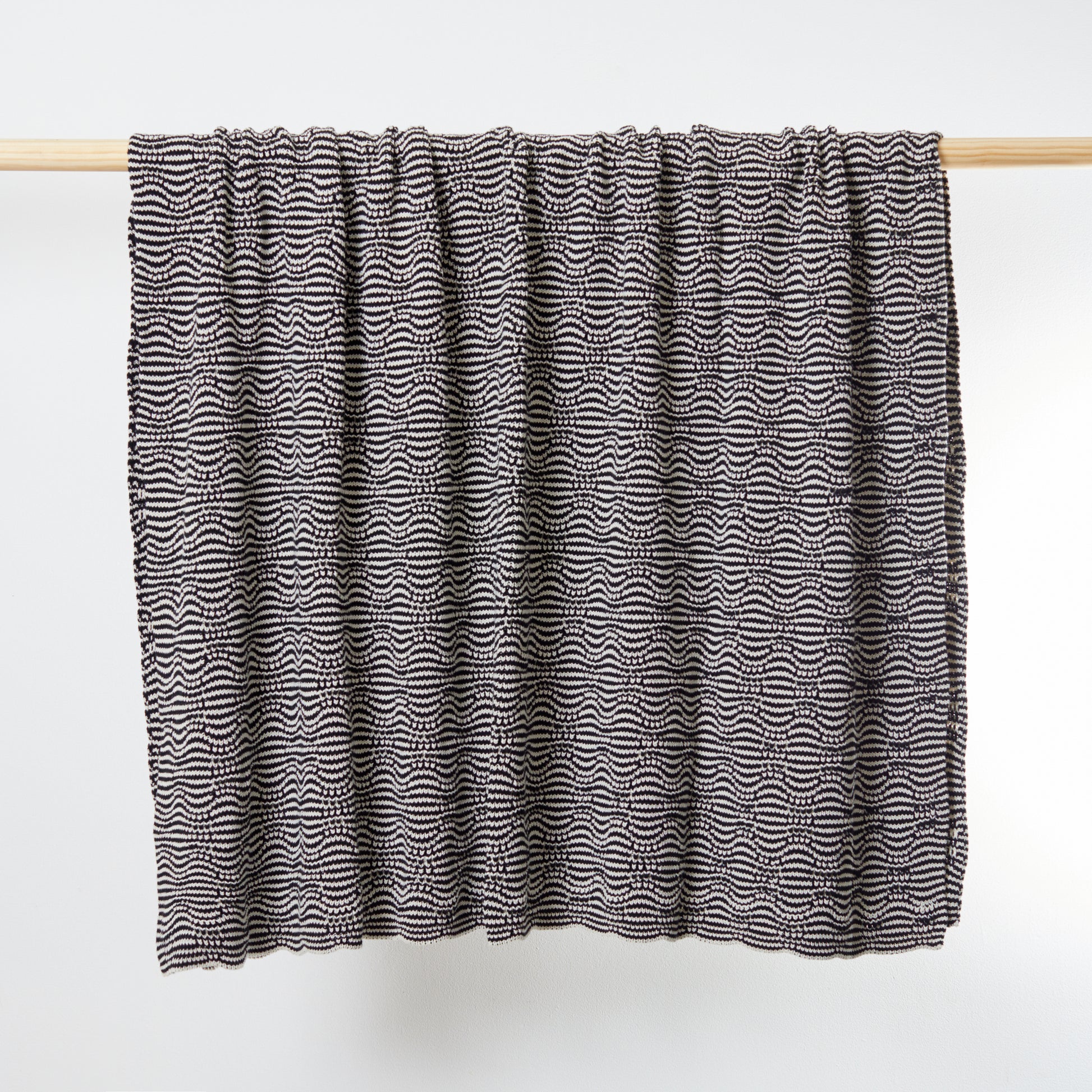 Lightweight Optical Stripe Throw Blanket