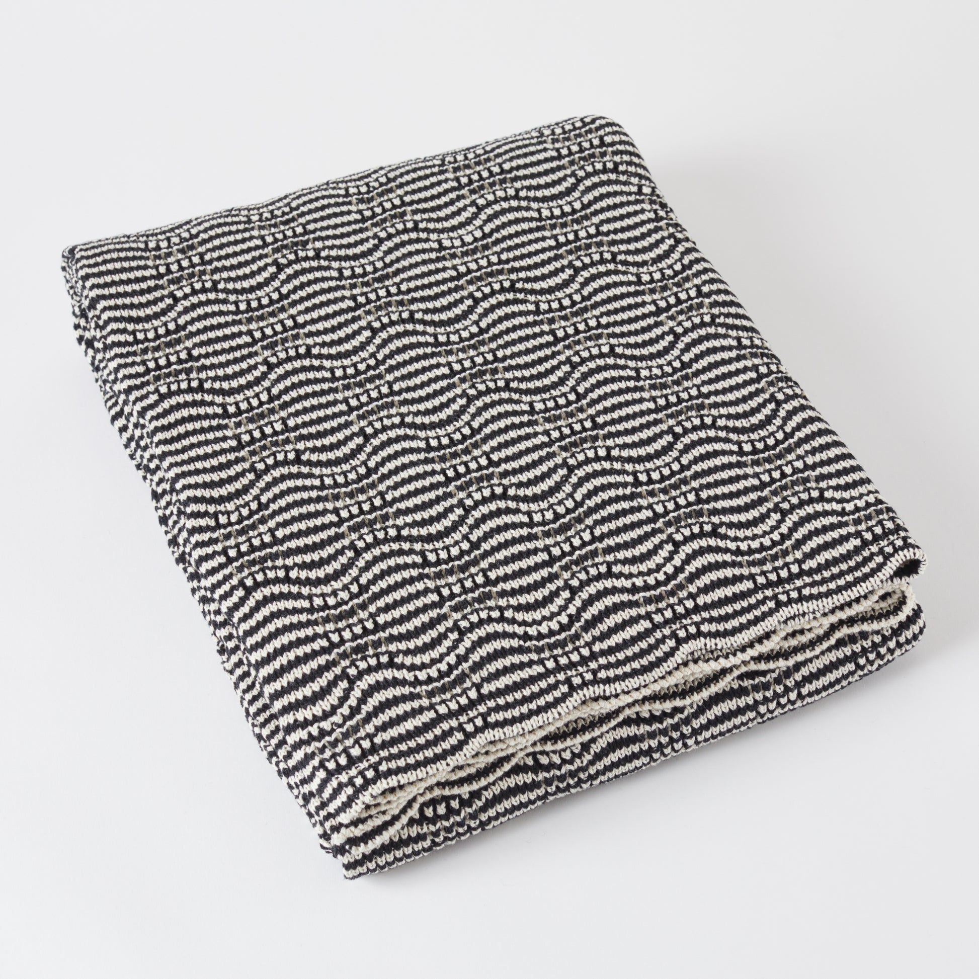 Lightweight Optical Stripe Throw Blanket