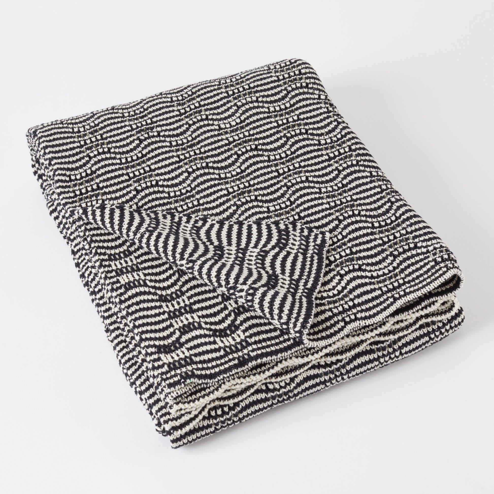 Lightweight Optical Stripe Throw Blanket