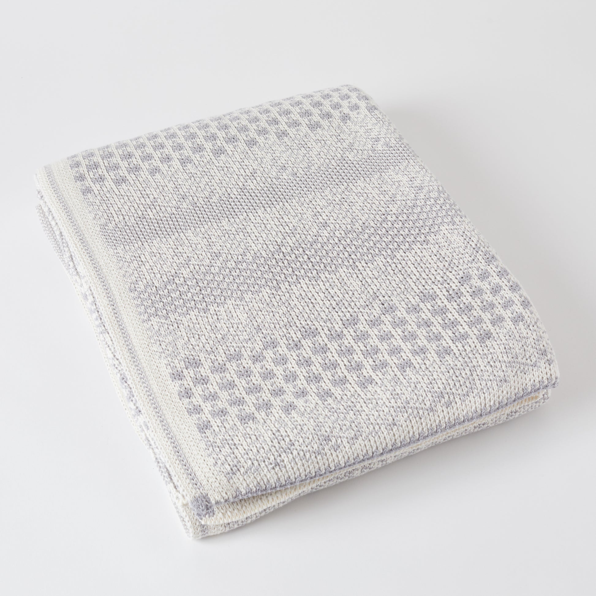 Light Grey Pixels Throw Blanket
