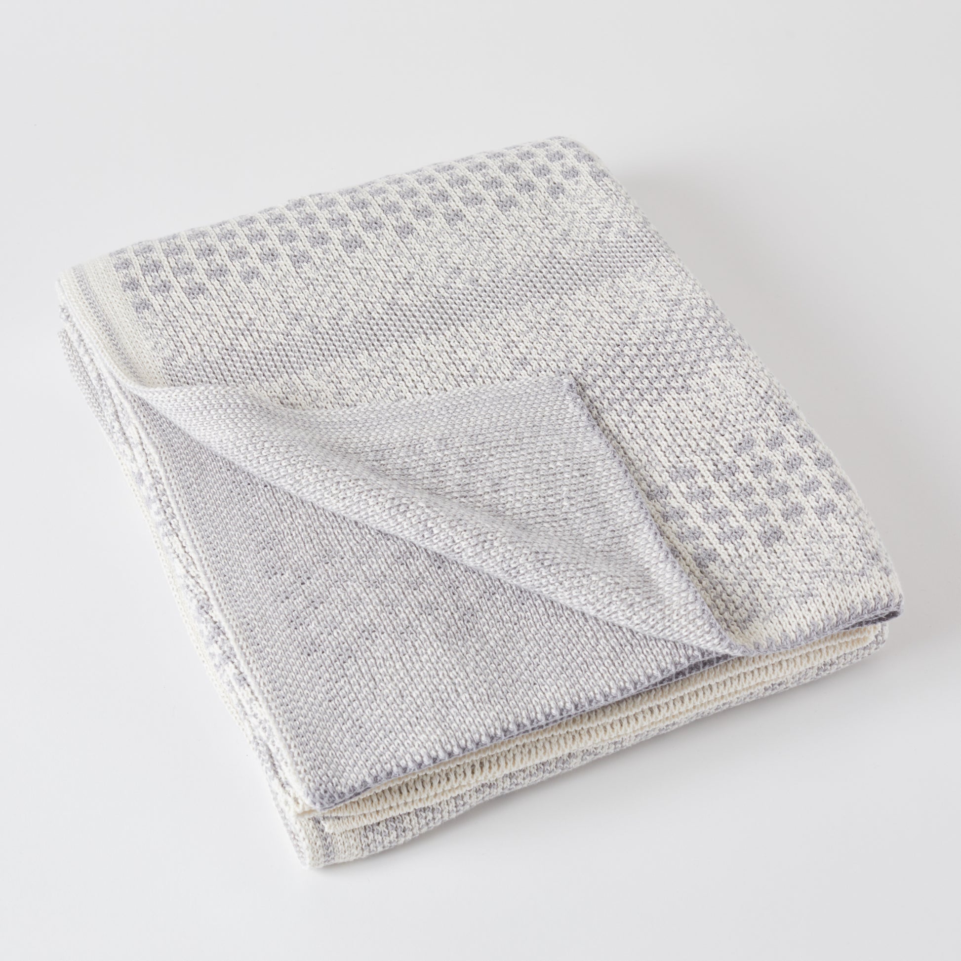 Light Grey Pixels Throw Blanket
