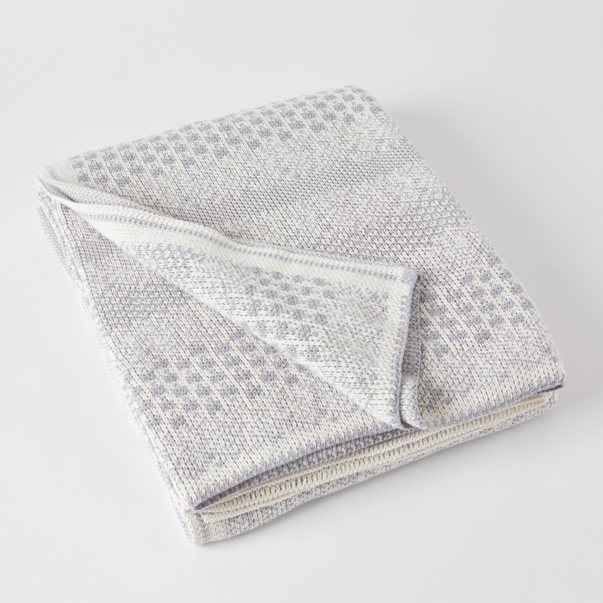 Light Grey Pixels Throw Blanket