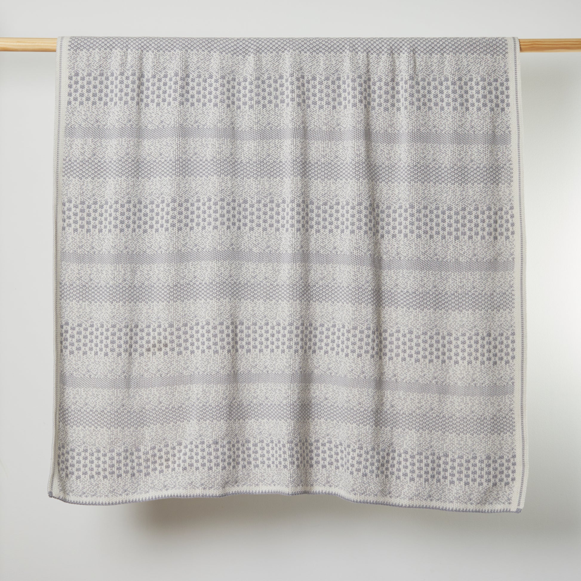 Light Grey Pixels Throw Blanket