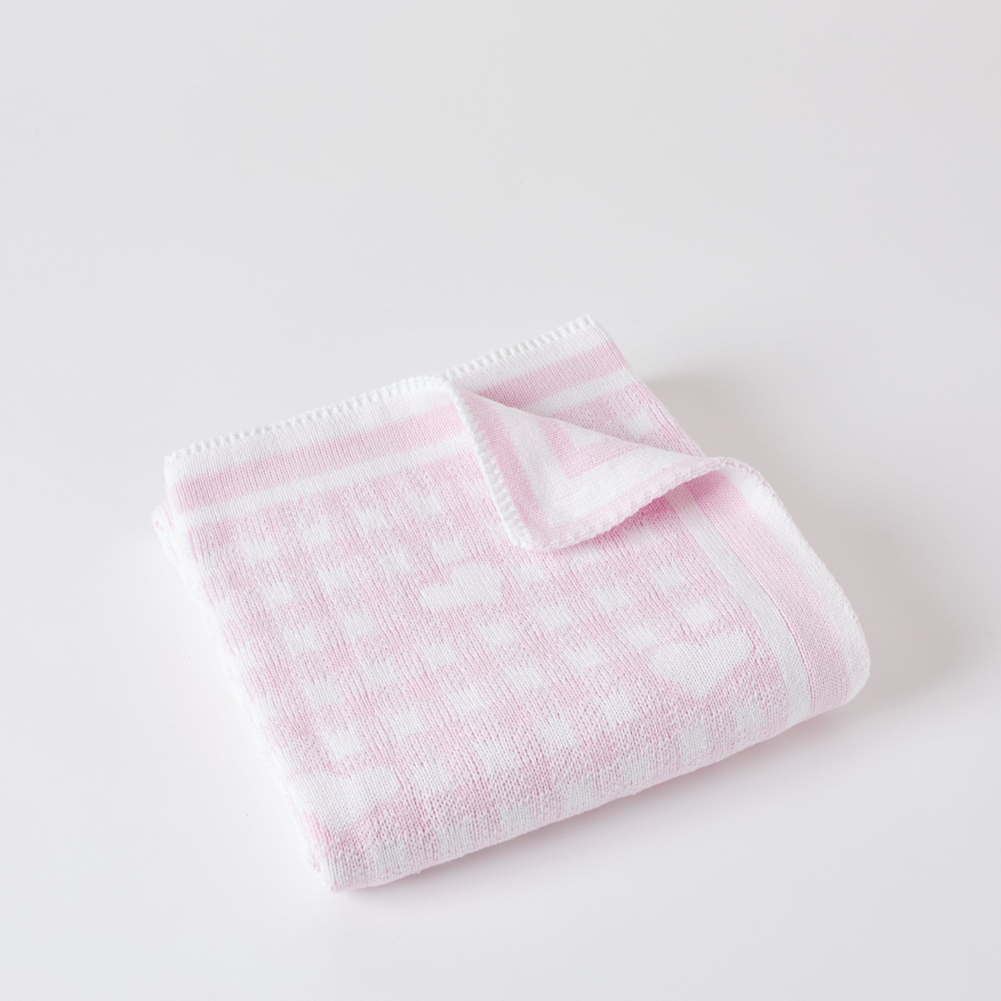 Gingham and Hearts Reversible Baby Blanket image 3